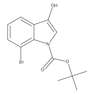 tert-butyl 7-bromo-3-hydroxy-1H-indole-1-carboxylate结构式
