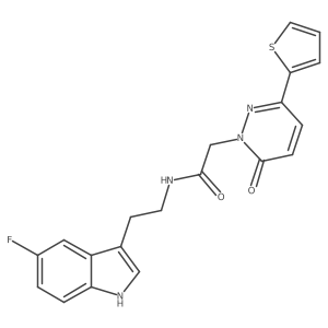 N-[2-(5-fluoro-1H-indol-3-yl)ethyl]-2-[6-oxo-3-(thiophen-2-yl)pyridazin-1(6H)-yl]acetamide Structure