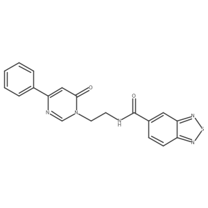 N-(2-(6-oxo-4-phenylpyrimidin-1(6H)-yl)ethyl)benzo[c][1,2,5]thiadiazole-5-carboxamide Structure
