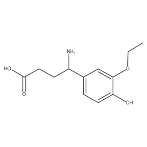 4-Amino-4-(3-ethoxy-4-hydroxyphenyl)butanoic acid结构式