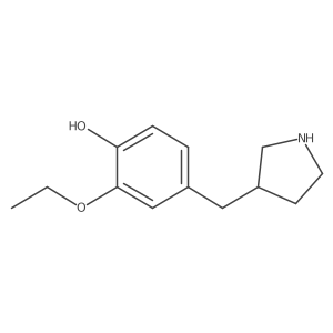2-Ethoxy-4-[(pyrrolidin-3-yl)methyl]phenol Structure