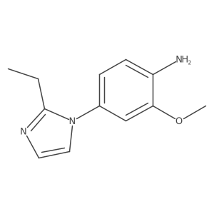 4-(2-Ethyl-1H-imidazol-1-yl)-2-methoxyaniline结构式