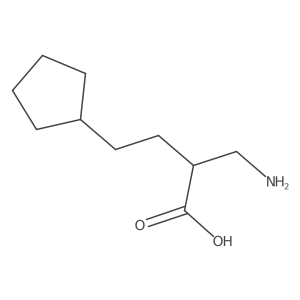 2-(Aminomethyl)-4-cyclopentylbutanoic acid结构式