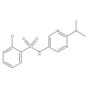2-chloro-N-[2-(dimethylamino)pyrimidin-5-yl]benzene-1-sulfonamide结构式