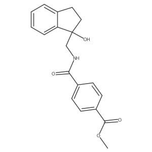 methyl 4-(((1-hydroxy-2,3-dihydro-1H-inden-1-yl)methyl)carbamoyl)benzoate Structure