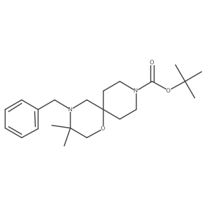 Tert-butyl 8-benzyl-9,9-dimethyl-11-oxa-3,8-diazaspiro[5.5]undecane-3-carboxylate Structure