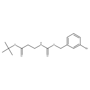 tert-Butyl 3-((3-bromobenzyloxy)carbonylamino)propanoate结构式