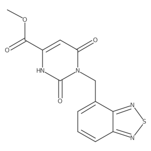 methyl 1-(2,1,3-benzothiadiazol-4-ylmethyl)-2,6-dioxo-3H-pyrimidine-4-carboxylate结构式
