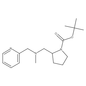 tert-Butyl 2-((methyl(pyridin-2-ylmethyl)amino)methyl)pyrrolidine-1-carboxylate结构式