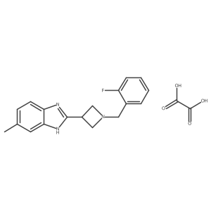 2-(1-(2-fluorobenzyl)azetidin-3-yl)-5-methyl-1H-benzo[d]imidazole oxalate结构式