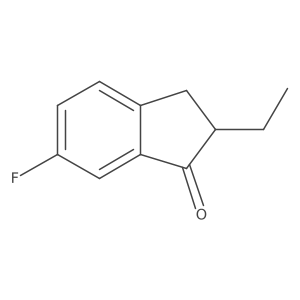 2-Ethyl-6-fluoro-indan-1-one结构式