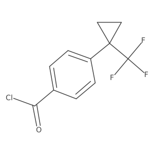 4-(1-(Trifluoromethyl)cyclopropyl)benzoyl chloride结构式