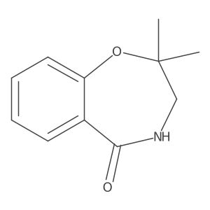 2,3-dihydro-2,2-dimethyl-1,4-benzoxazepin-5(4H)-one结构式
