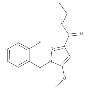 ethyl 1-(2-fluorobenzyl)-5-methoxy-1H-pyrazole-3-carboxylate Structure