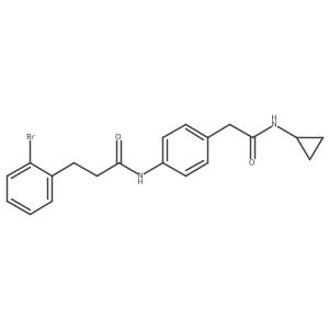 3-(2-bromophenyl)-N-(4-(2-(cyclopropylamino)-2-oxoethyl)phenyl)propanamide结构式