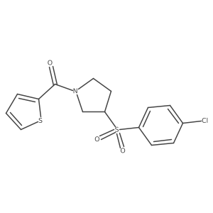 (3-((4-Chlorophenyl)sulfonyl)pyrrolidin-1-yl)(thiophen-2-yl)methanone Structure