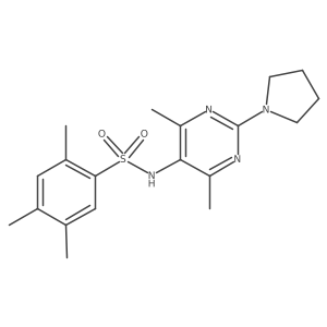 N-(4,6-dimethyl-2-(pyrrolidin-1-yl)pyrimidin-5-yl)-2,4,5-trimethylbenzenesulfonamide Structure