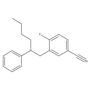 Benzonitrile, 3-[(butylphenylamino)methyl]-4-fluoro- Structure