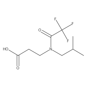 3-[2,2,2-trifluoro-N-(2-methylpropyl)acetamido]propanoic acid结构式