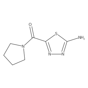 (5-Amino-1,3,4-thiadiazol-2-yl)-pyrrolidin-1-ylmethanone结构式