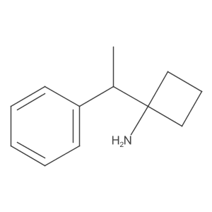 1-(1-Phenylethyl)cyclobutan-1-amine Structure