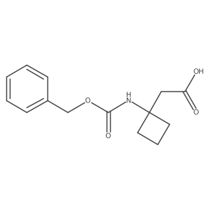 2-(1-(Benzyloxycarbonyl)cyclobutyl)acetic acid结构式