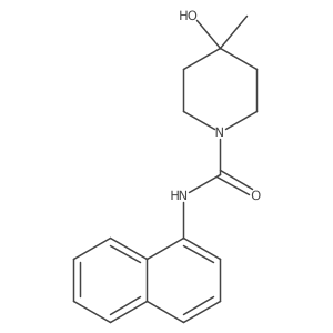1-Piperidinecarboxamide, 4-hydroxy-4-methyl-N-1-naphthalenyl-结构式