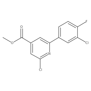 2-Chloro-6-(3-chloro-4-fluorophenyl)-isonicotinic acid methyl ester结构式