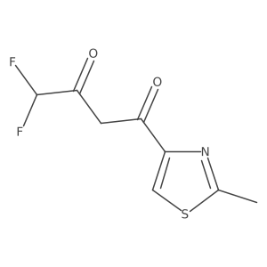 4,4-Difluoro-1-(2-methyl-1,3-thiazol-4-yl)butane-1,3-dione Structure