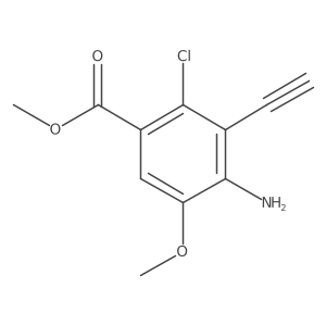 Methyl 4-amino-2-chloro-3-ethynyl-5-methoxybenzoate结构式