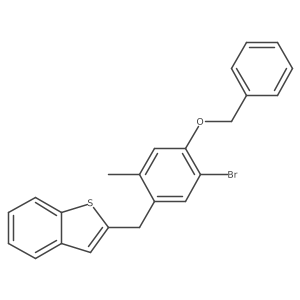 2-(4-(Benzyloxy)-5-bromo-2-methylbenzyl)benzo[b]thiophene结构式