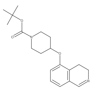 tert-Butyl 4-((3,4-dihydroisoquinolin-5-yl)oxy)piperidine-1-carboxylate结构式