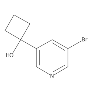 1-(5-Bromo-3-pyridinyl)cyclobutanol结构式