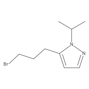 5-(3-bromopropyl)-1-(propan-2-yl)-1H-pyrazole Structure