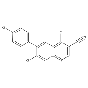 4,7-Dichloro-6-(4-chlorophenyl)-3-quinolinecarbonitrile Structure