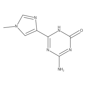 4-Amino-6-(1-methyl-1H-imidazol-4-yl)-2,5-dihydro-1,3,5-triazin-2-one结构式