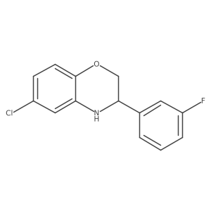 6-Chloro-3-(3-fluorophenyl)-3,4-dihydro-2H-benzo[b][1,4]oxazine结构式