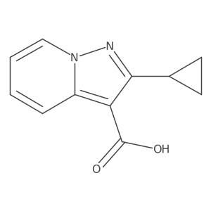 2-Cyclopropylpyrazolo[1,5-a]pyridine-3-carboxylic acid结构式