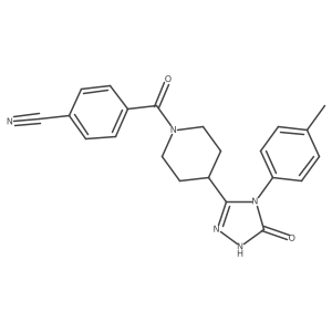 4-({4-[4-(4-methylphenyl)-5-oxo-4,5-dihydro-1H-1,2,4-triazol-3-yl]piperidin-1-yl}carbonyl)benzonitrile Structure