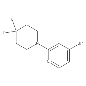 4-Bromo-2-(4,4-difluoropiperidin-1-yl)pyridine结构式