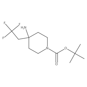 tert-Butyl 4-amino-4-(2,2,2-trifluoroethyl)piperidine-1-carboxylate Structure