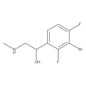 1-(3-Bromo-2,4-difluorophenyl)-2-(methylamino)ethan-1-ol结构式