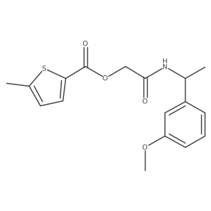 {[1-(3-Methoxyphenyl)ethyl]carbamoyl}methyl 5-methylthiophene-2-carboxylate Structure