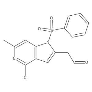 4-Chloro-6-methyl-1-(phenylsulfonyl)-1H-pyrrolo[3,2-c]pyridine-2-acetaldehyde Structure