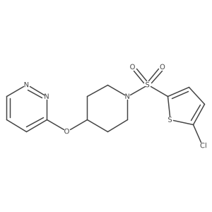 3-({1-[(5-Chlorothiophen-2-yl)sulfonyl]piperidin-4-yl}oxy)pyridazine结构式