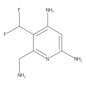2-(Aminomethyl)-4,6-diamino-3-(difluoromethyl)pyridine Structure