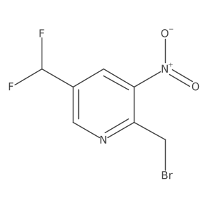 2-(Bromomethyl)-5-(difluoromethyl)-3-nitropyridine结构式