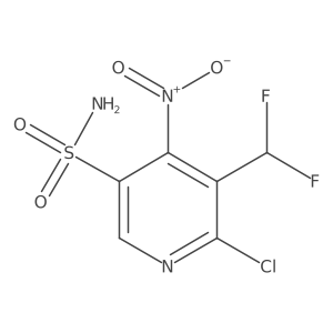6-Chloro-5-(difluoromethyl)-4-nitropyridine-3-sulfonamide结构式