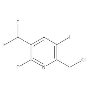 2-(Chloromethyl)-5-(difluoromethyl)-6-fluoro-3-iodopyridine Structure