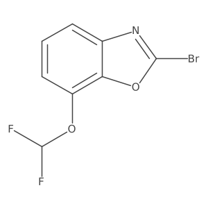 2-Bromo-7-(difluoromethoxy)benzo[d]oxazole结构式